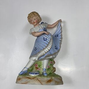Antique Gebruder Heubach Large Bisque Dance Girl Figure Porcelain Colectivo